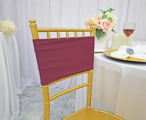Vista 28 de (10 bandas elásticas de elastano de 7 x 13 pulgadas, de doble capa, lazos elásticos de licra para silla, lazos para bodas, fiestas, banquetes