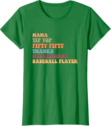 Vista 32 de Mama Tip-Top Fifty Fifty Thanks Huckleberry - Camiseta de béisbol, Negro