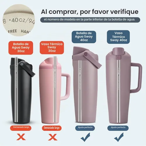 Vista 4 de 6 popotes de metal de repuesto compatibles con vaso Owala FreeSip de 40 onzas, con 2 limpiadores de pajitas, popotes reutilizables de acero