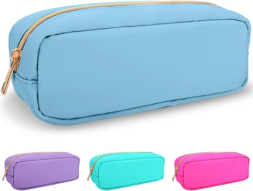 Vista 105 de izuzta Nylon Lager Pequeño Slim Mini Maquillaje Bolsa Organizador, Beige, Viajes