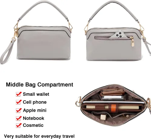 Vista 6 de Purse and Wallet set for Women Large Hobo Bags Female Fashion Tote Shoulder Bags Crossbody Wallets Satchel Purse Set