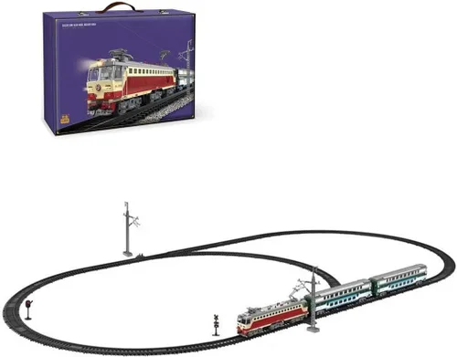 Vista 10 de SS7C - Juego de tren de Navidad, locomotora de vapor eléctrica de aleación, ferrocarril ferroviario con carros de mercancía/pista larga, adorno