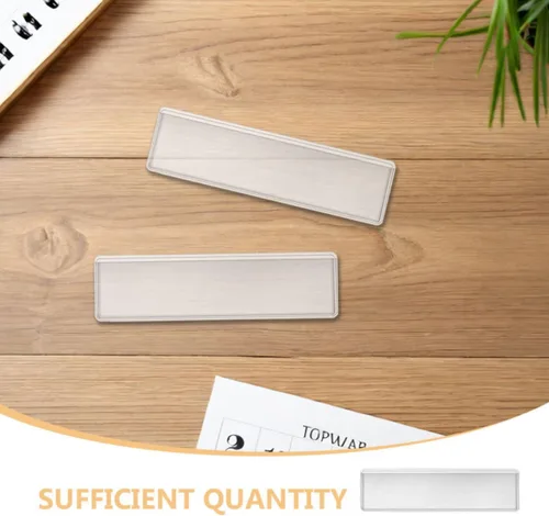 Vista 7 de 100pcs PVC Adhesive Label Holder