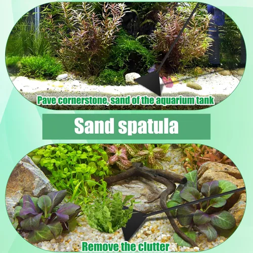 Vista 6 de Juego de herramientas para acuario y paisajismo acuático, 4 en 1 herramienta anti-óxido para plantas acuáticas, herramientas de paisajismo acuático