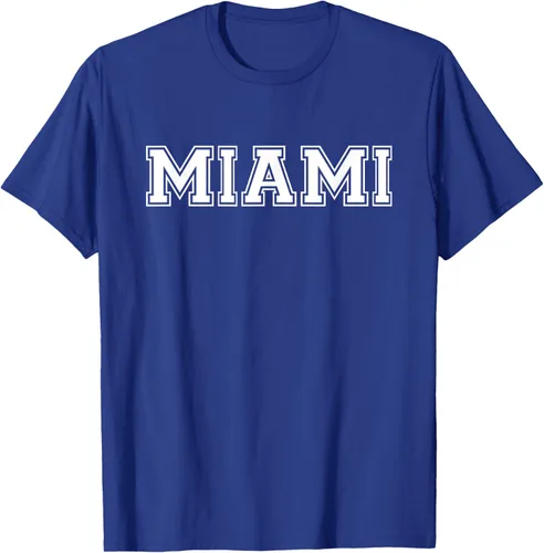 Vista 20 de Camiseta de regalo deportiva estilo universitario Miami Florida, Negro, S