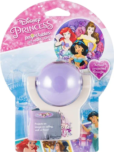 Vista 7 de Projectables Disney Princess - Luz nocturna LED enchufable, del atardecer al amanecer, Ariel, Bella y Jazmín en techo, suelo o pared, ideal