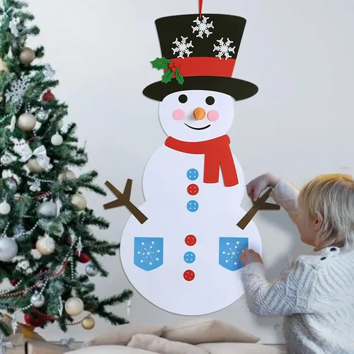 Vista 6 de Max Fun - Fieltro para cumpleaños, diseño para varias festividades Kit de manualidades de fieltro navideño para regalos de fiesta de Navidad e