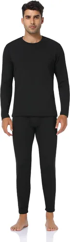 Vista 6 de Conjunto de ropa interior térmica para hombre, con forro polar largo, capa base de invierno, camisetas y pantalones de senderismo, entrenamiento