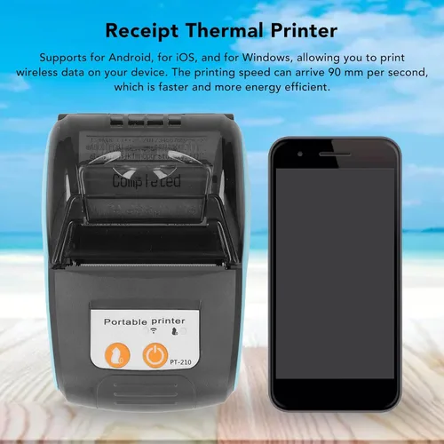Vista 6 de Pomya Mini impresora de bolsillo, impresora térmica Bluetooth de recibos para iOS Android y 2.283 in portátil pequeña impresora de billetes POS