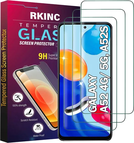 Vista 36 de RKINC Protector de pantalla [paquete de 4] para Samsung Galaxy A12 / Galaxy A02S / A12 Nacho, protector de pantalla de vidrio templado, 0.013 in