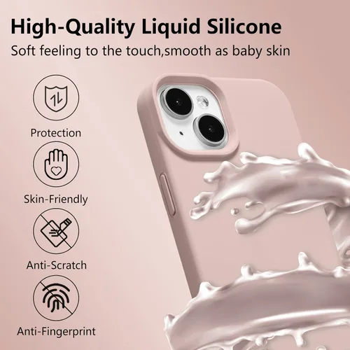 Vista 302 de Funda magnética de silicona para iPhone 13 Pro, color blanco antiguo [Compatible con Magsafe] [Forro de microfibra suave antiarañazos], funda