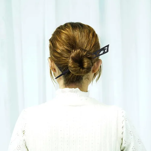 Vista 4 de 10 palillos de madera chinos japoneses para el cabello, palillos para el cabello