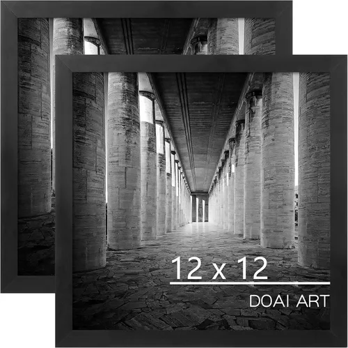 Vista 17 de DOAI ART Marco de fotos de 5x7 pulgadas, marco negro de 5x7 pulgadas para exhibición horizontal o vertical con montaje en pared y sobremesa Marco