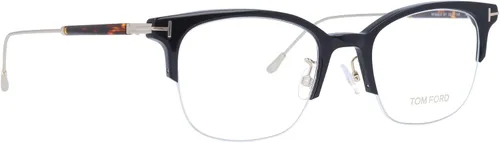 Vista 6 de Tom Ford FT5645-D - Gafas de sol rectangulares para hombre (2.047in), color negro brillante