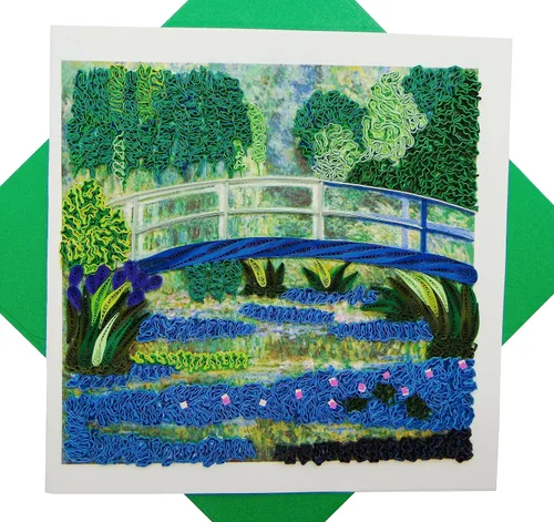 Vista 16 de Grues de Momoyogusa – Flores de Cien Generaciones (1909) de Kamisaka Sekka Tarjeta de Felicitación de Arte Filigrana, Tarjeta de Felicitación