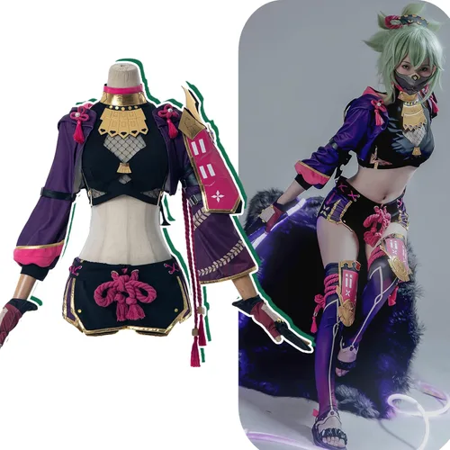 Vista 2 de NSPSTT Genshin Impact Cosplay - Disfraz de todos los personajes, juego completo, disfraz de Halloween para mujeres y hombres