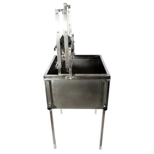 Vista 6 de Hive Frames Uncapper con cuchillos eléctricos dobles de 12 V, máquina de destapado de acero inoxidable con tolva