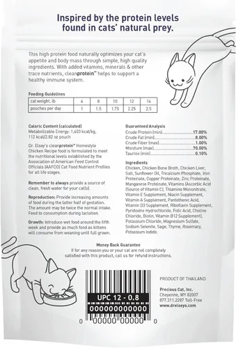 Vista 4 de Dr. Elsey's Clean Protein Chicken Home Style Receta de carne (paquete de 12)