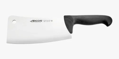 Vista 13 de Arcos Cuchillo de carnicero de acero inoxidable nitrum de 7 pulgadas y hoja de 7.480 in. Cuchillo de carnicero profesional. Mango ergonómico de Negro