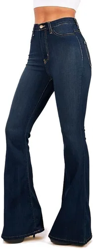 Vista 2 de Vibrant - Pantalones de mezclilla de cintura alta, ajustados, para mujer
