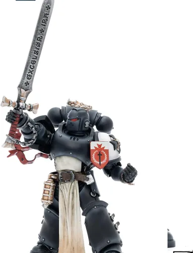 Vista 3 de JOYTOY 1/18 Warhammer 40,000 Figura de acción Black Templars The Emperors Champion Rolantus Collection
