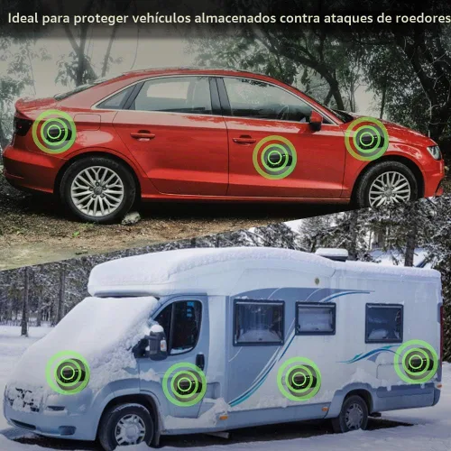 Vista 6 de Loraffe Repelente de roedores para coches, repelente ultrasónico de ratones
