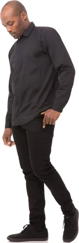 Vista 3 de Chef Works Camisa de punto con cremallera frontal para hombre