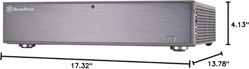 Vista 11 de Silverstone Tecnología Milo ML04 Tipo-C Puerta delantera de aluminio/cuerpo de acero Micro ATX Media Center/HTPC Caso, SST-ML04B-C