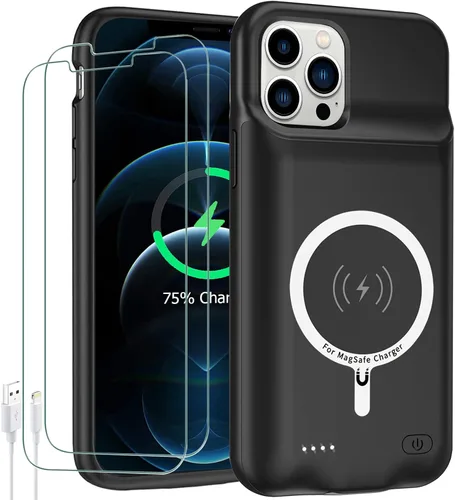 Vista 11 de Funda de batería para iPhone X/XS, 10000 mAh de alta capacidad, recargable, portátil, extendida, carga inalámbrica, compatible con iPhone X/XS/10