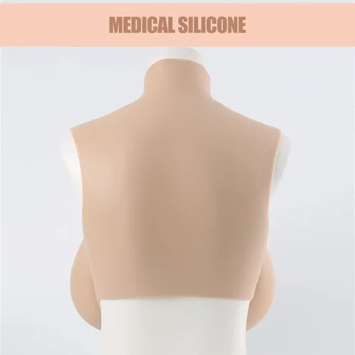 Vista 4 de Noblelady Pechos falsos enormes con forma de pecho de silicona con relleno de silicona realista para crossdresser transgénero cosplay, #1, taza K
