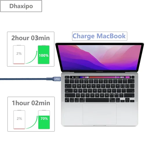 Vista 3 de Cable USB 4 para Thunderbolt 4 de 1.0 ft/1 pie, transferencia de datos de 40 Gbps con 240 W y 4K a 144 Hz 5K @ 60 Hz o 8K a 30 Hz, compatible