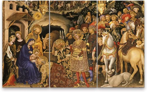 Vista 19 de Niwo ART - Bandera, serie de pinturas más famosas del mundo, lienzo para pared, decoración del hogar, envoltura de galería, estirado, enmarcado