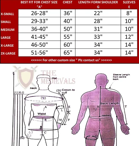 Vista 6 de THE MEDIEVALS 0.354in ID MS - Camisa de media manga con remaches planos Haubergeon Chain Mail Armor