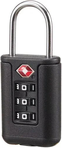 Vista 2 de Cerraduras de equipaje aprobadas por la TSA - Cerraduras combinadas con código (negro)