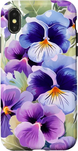 Vista 5 de Pansy Flower Pattern Floral Case for iPhone 17