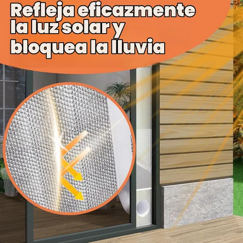 Vista 3 de GCGOODS Kit de ventilación de puerta de CA con protector de hojas de malla para aire acondicionado portátil, kit de sellado de ventana