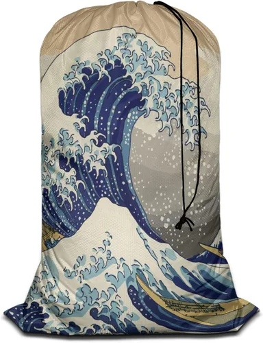 Vista 19 de Swono Bolsa de lavandería extra resistente, diseño de hada de mariposa, diseño de flores de caricaturas, extra resistente, bolsa de ropa sucia