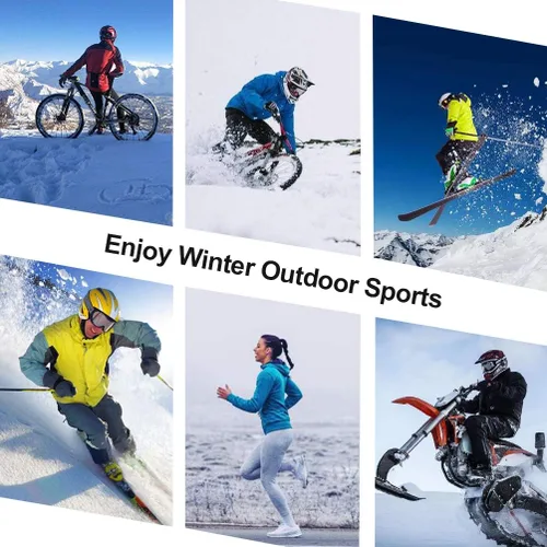 Vista 6 de ROCKBROS Diadema de forro polar para hombres y mujeres, para correr, ciclismo, ciclismo, banda cálida para las orejas de esquí para invierno y clima