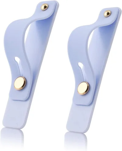 Vista 12 de Correa de agarre para teléfono celular extraíble y reutilizable, soporte telescópico para el dedo, soporte universal de silicona para teléfono