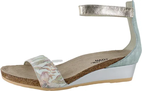 Vista 7 de NAOT Footwear Pixie Sandalia de cuña para mujer con plantilla de corcho y plantilla de soporte de arco - Correa de tobillo ajustable - Comodidad