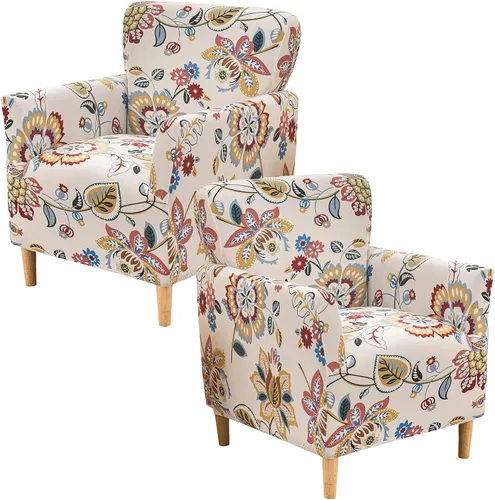 Vista 21 de Fundas de jacquard para sillón de banquete, fundas suaves para sillón de 1 pieza, fundas elásticas para silla de sala de estar, antideslizantes
