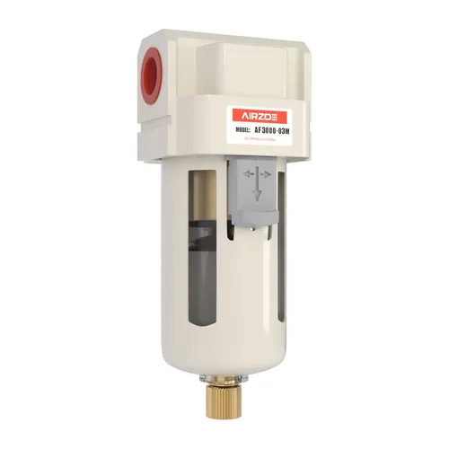 Vista 7 de AIRZOE 1/2" NPT Secador de Aire para Compresor - Separador de Agua del Compresor de Aire AF4000-04, Drenaje Manual, Elemento de Latón de 5 Micrones