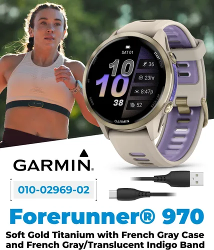 Vista 9 de Garmin Forerunner 955 - Reloj inteligente para correr con GPS y capacidad de carga solar, adaptado a triatletas, batería de larga duración, paquete