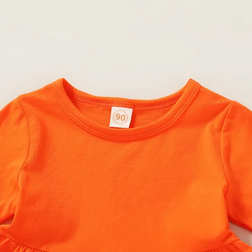 Vista 4 de Halloween Acción de Gracias niños ropa de calabaza pavo camiseta vestido + pantalones + diadema conjunto de otoño 3 piezas