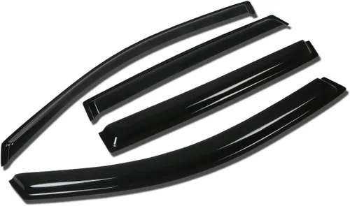 Vista 13 de DNA MOTORING WVS-176 - Deflector de visera de ventilación de humo oscuro para lluvia, protector solar (2 unidades), 1 paquete