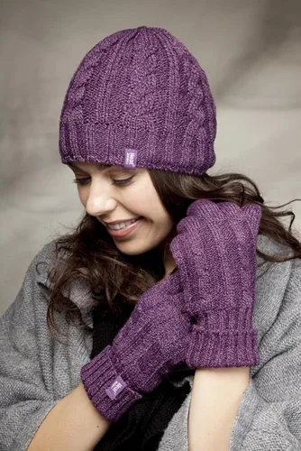 Vista 6 de HEAT HOLDERS - Conjunto térmico de gorro y guantes con aislamiento polar para mujer
