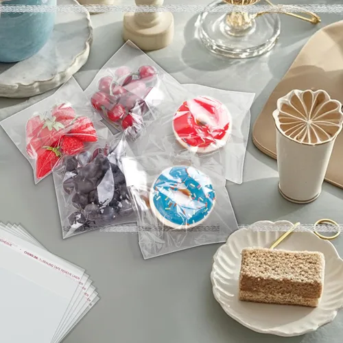 Vista 7 de 300 bolsas de celofán transparentes autosellantes – Bolsas de galletas, dulces y pan (5 x 6 pulgadas)
