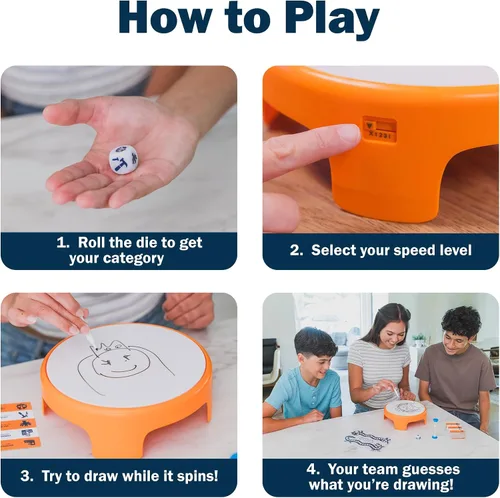 Vista 3 de Educational Insights SpinDoodle - Divertidos juegos de mesa para adultos, adolescentes y niños, juegos de fiesta para la noche de juegos familiares