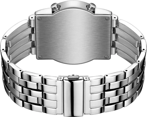 Vista 20 de Binary Matrix Blue led - Reloj Digital para hombre, moda clásica y creativa, color negro chapado