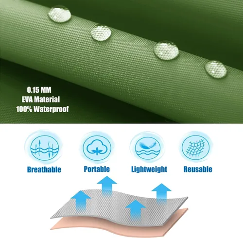 Vista 60 de Chaqueta de lluvia para niños, paquete de 2 ponchos de lluvia para niños, impermeables reutilizables para niños y niñas, impermeable, para exteriores